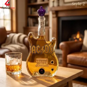 Acdc Electric Guitar Shaped Whiskey Bottle 3 X39ii