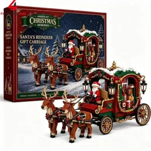 American Christmas Memories Santas Reindeer Building Blocks Set 1 SWdOE