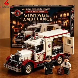 American Emergency Service Vintage Ambulance 100th Anniversary Building Blocks Set 1 QNeRV