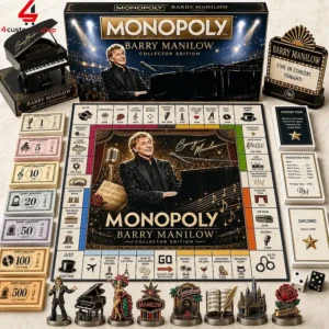 Barry Manilow collector edition board game set on a table