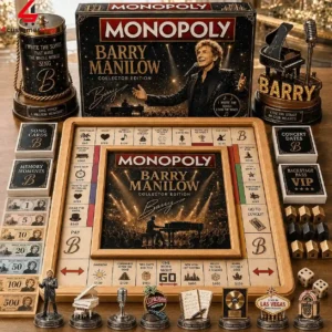 Barry Manilow collector edition board game with themed playing pieces and currency.