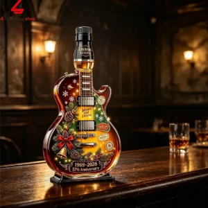 Billy Gibbons Zz Top Gibbons Reserve 57th Anniversary Winter Special Edition Guitar Shaped Whiskey Bottle 1 tehC2