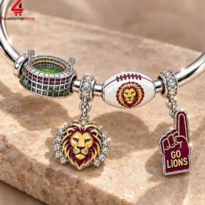 Brisbane Lions Go Lions Pandora Charm Bracelet Set 2 GDJtI
