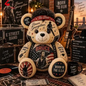 Bruce Springsteen Born In The Usa Custom Teddy Bear Plush Toy 1 RDhu1