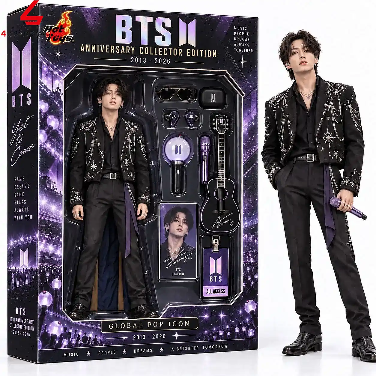 BTS Jungkook 2013-2026 Anniversary Collector Edition Hot Toys Figure