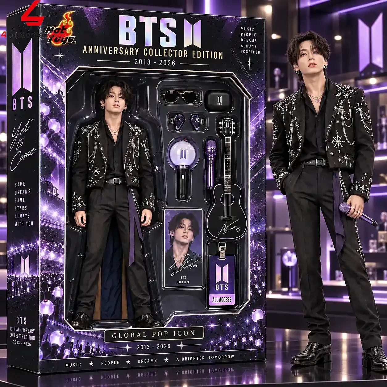 BTS Jungkook 2013-2026 Anniversary Collector Edition Hot Toys Figure