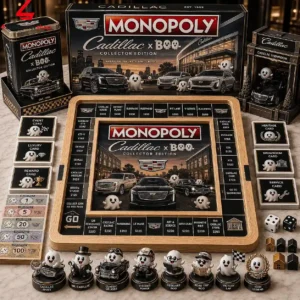 Cadillac Monopoly collector edition board game with ghost themed pieces.