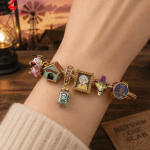 Courage The Cowardly Dog Pandora Charm Bracelet Set 2 RFR7X