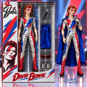 David Bowie Ziggy Stardust Space Suit Barbie Figure Doll 1 DBPwH