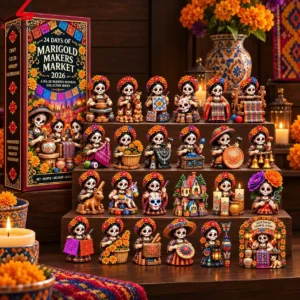 2026 Marigold Makers Market collector set with miniature Dia de los Muertos figures