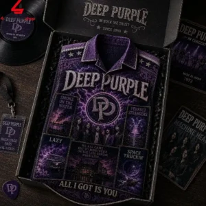 Deep Purple The Unholy Trinity Smoke On The Water Hawaiian Shirt 1 8uVry