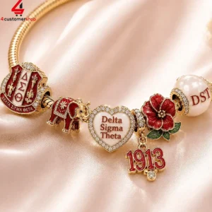 Delta Sigma Theta Pandora Charm Bracelet Set 2 DXhTz