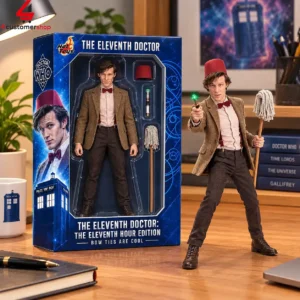 Hot Toys The Eleventh Doctor Sixth Scale Figure from Doctor Who in box and posed