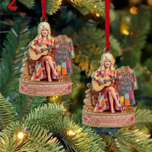 Dolly Parton Coat Of Many Colors Memorial Acrylic Ornament 2 98QGr
