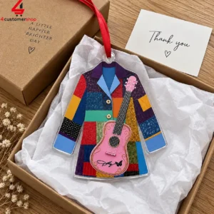 Dolly Parton Coat Pink Guitar Christmas Ornament 1 p2O1W