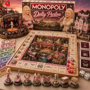 Dolly Parton collector's edition Monopoly game with themed board and tokens