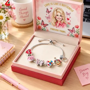 Dolly Parton Love Is Like A Butterfly Forever Yours Pandora Charm Bracelet Set 1 BDz4g