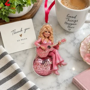 Dolly Parton Pink Disco Ball Country Music Christmas Ornament 1 fbVTz