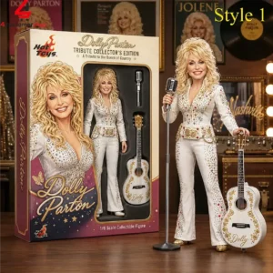 Dolly Parton 1/6 scale collectible figure with accessories in packaging