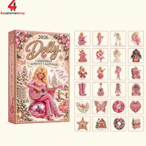 Dolly Parton 2026 Christmas advent calendar with 24 country glam ornaments.