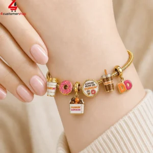 Dunkin Donuts Pandora Charm Bracelet Set 2 KmxaM