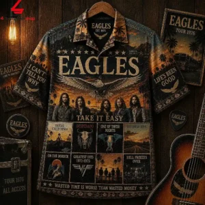 Eagles Band Hotel California Hawaiian Shirt 1 qWdqT
