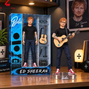 Ed Sheeran doll in collector packaging with guitar and microphone accessories