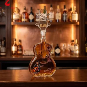 Elvis Presley Guitar Tennessee Whiskey Bottle 6 Elvis Presley Guitar Tennessee Whiskey Bottle 2 wR02m