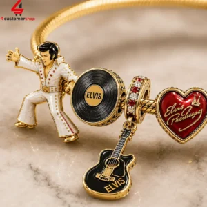 Elvis Presley The King Of Rock n Roll Pandora Charm Bracelet Set 2 b8o17