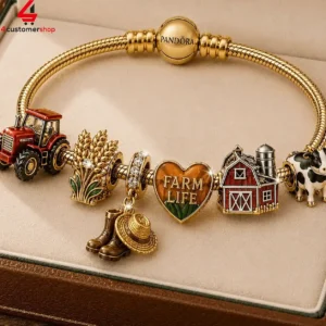 Farm Life Pandora Charm Bracelet Set 2 G82pn