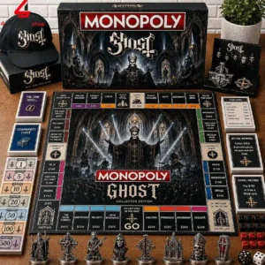 Ghost band themed Monopoly board game set with merchandise