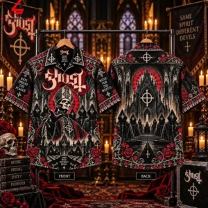 Ghost Papa Emeritus Mary On A Cross Hawaiian Shirt 3 mN2P7