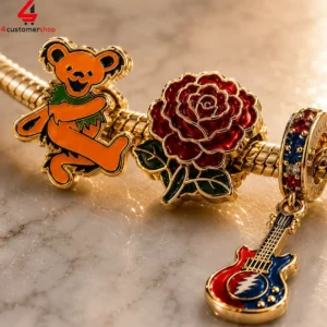 Grateful Dead Live In Concert Pandora Charm Bracelet Set 2 w7pi8