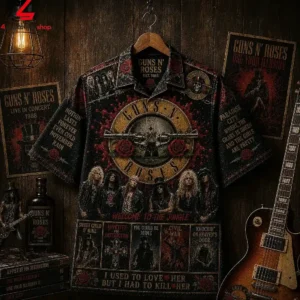 Guns N Roses Gunners Sweet Child O Mine Hawaiian Shirt 1 r6L98