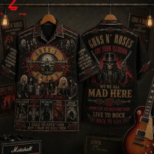 Guns N Roses Gunners Sweet Child O Mine Hawaiian Shirt 3 lXj31