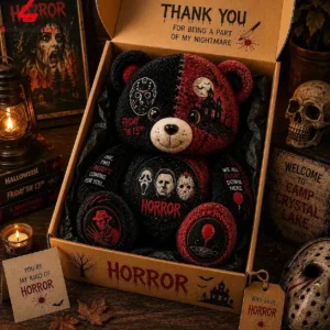 Horror Killers Halloween Custom Teddy Bear Plush Toy 1 HpAjp