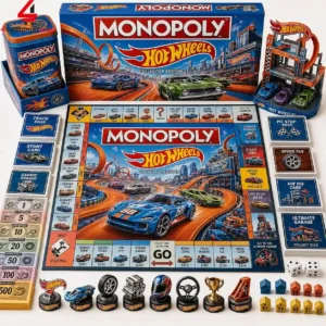 Hot Wheels themed Monopoly collector edition board game set