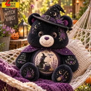 In A World Full Of Princesses Be A Witch Personalized Name Custom Teddy Bear Plush Toy 1 o8MEb