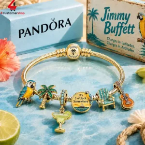 Jimmy Buffett Its 5 Oclock Somewhere Pandora Charm Bracelet Set 3 v4cGR