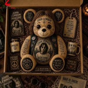 John Lennon Power To The People Custom Teddy Bear Plush Toy 1 tfQEc
