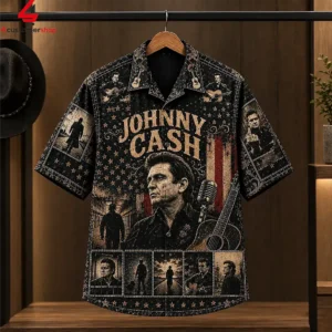 Johnny Cash The Man In Black Ring Of Fire Hawaiian Shirt 1 t1h9E