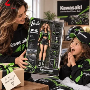 Kawasaki Motorcycle Fashion Barbie Doll Figure 3 fbvFz