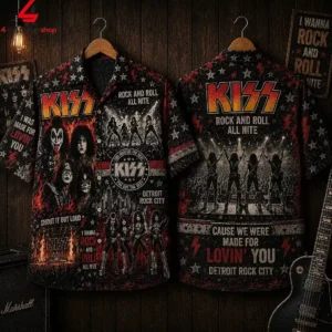 Kiss Band Rock And Roll All Nite Hawaiian Shirt 2 8OHEV