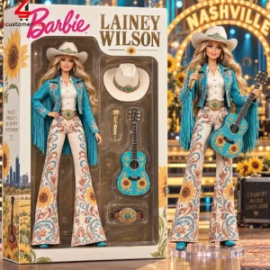 Lainey Wilson Fringe Jacket Hippie Barbie Figure Doll 1 pPQ2L