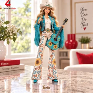 Lainey Wilson Fringe Jacket Hippie Barbie Figure Doll 2 4vnuC