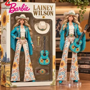 Barbie collector doll modeled after country singer Lainey Wilson with guitar and accessories in packaging