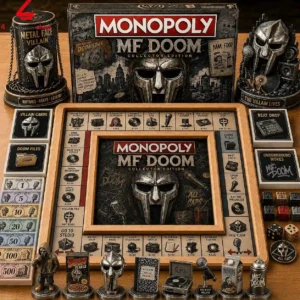 MF DOOM collector edition board game featuring themed tokens and artwork
