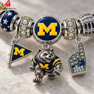 Michigan Wolverines Pandora Charm Bracelet Set 1 Ngl7s