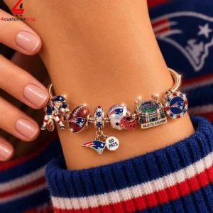 New England Patriots Go Pats Pandora Charm Bracelet Set 2 umHpm