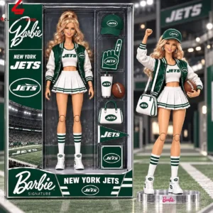 New York Jets Nfl Cheerleader Barbie Doll Figure 1 ZSzzV